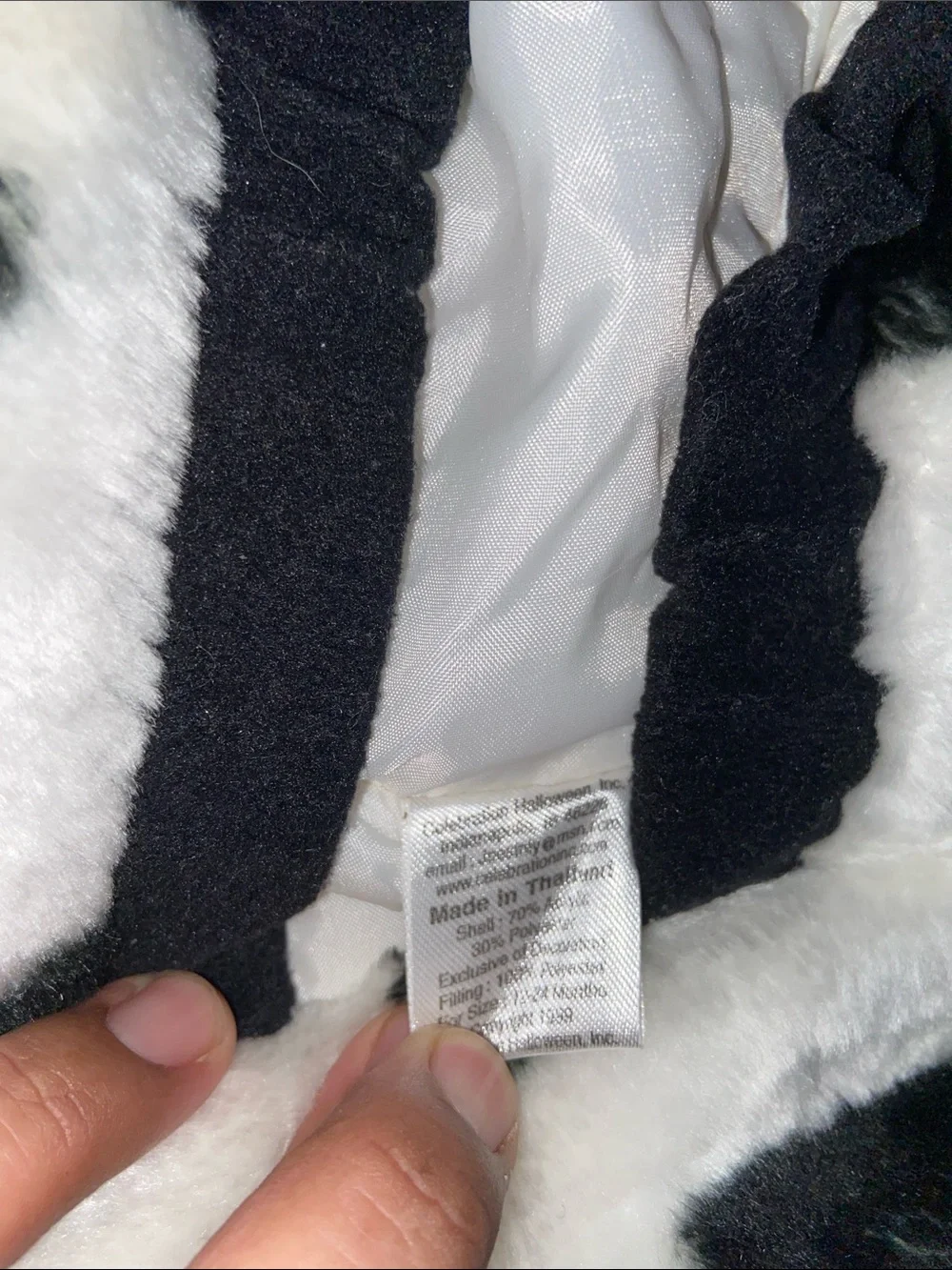 Kids Cow Print Fleece Hooded Vest - Black & White Approximately 2+years and up